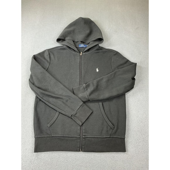 Polo Ralph Lauren Other - Polo Ralph Lauren Hoodie Mens Medium Black Full Zip Hooded Fleece Pullover